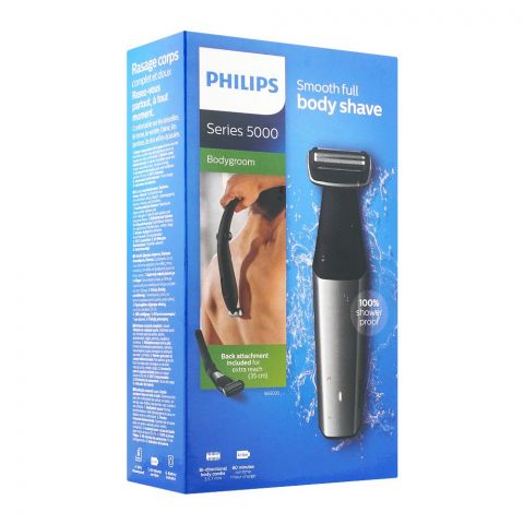 Philips Series 5000 Bodygroom, Smooth full Body Shave, 100% Shower Proof, BG5020/15, 35cm