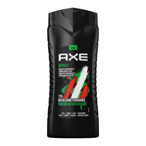Axe Africa Squeezed Mandarin & Sandalwood Scent, 3in1 Shower Gel, 250ml