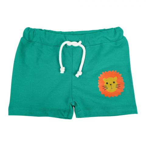 Baby Nest Summer Shorts For Boys, Green Lion 