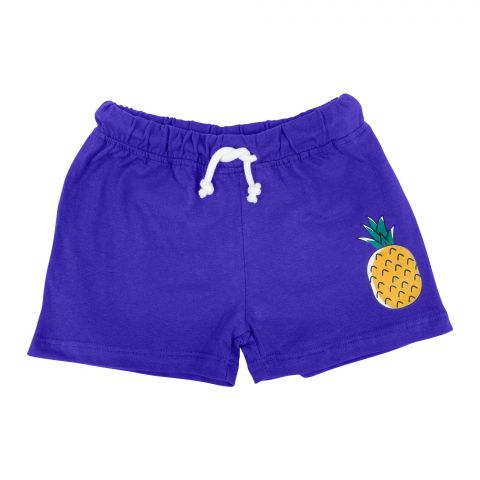 Baby Nest Summer Shorts For Boys, Dark Blue Pineapple 