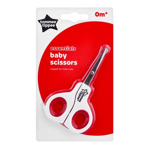 Tommee Tippee Essentials Baby Scissors, Shaped For Little Nails, 0m+, 433044