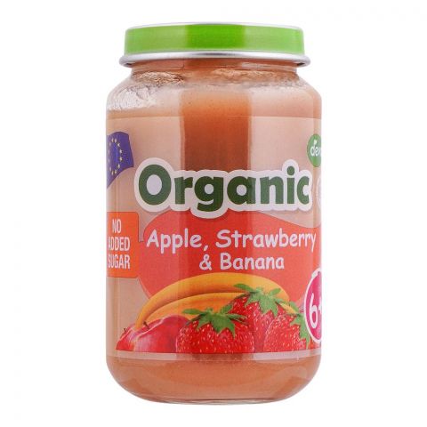 Deva Organic Apple, Strawberry & Banana Baby Food, No Added Sugar, 6+, 190g