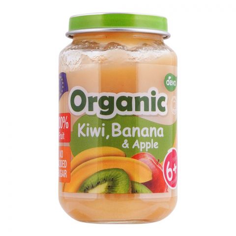 Deva Organic Kiwi, Banana & Apple Baby Food, No Added Sugar, 6+, 190g