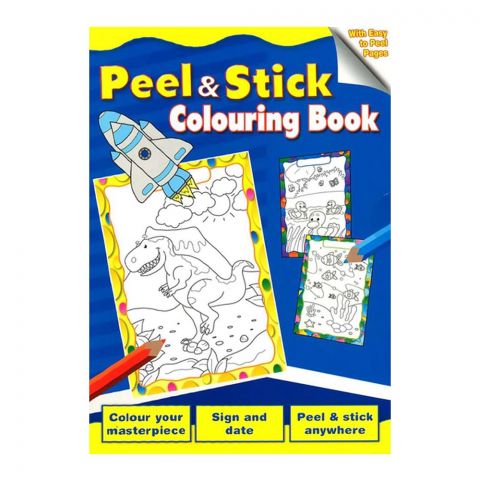 Peel & Stick Colouring Book: Rocket