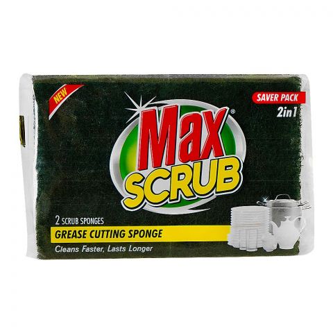 Max Nail Saver Scrub With Sponge 2-In-1 Value Pack, 2-Pack