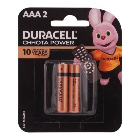 Duracell Chhota Power AAA Batteries, 1.5V, Alkaline, AAA2, 2-Pack