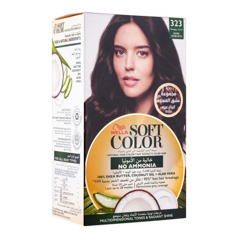 Wella Soft Color No Ammonia Hair Color, 323, Dark Robusta
