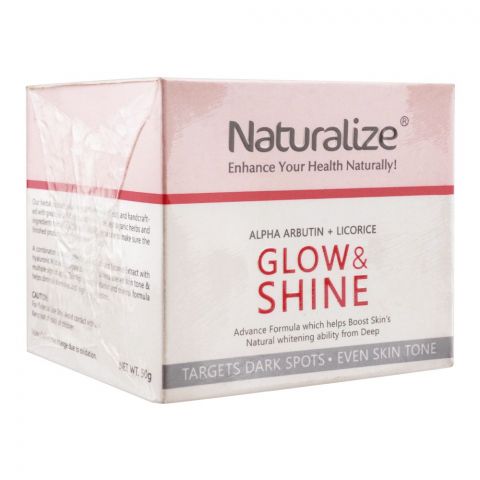 Naturalize Alpha Arbutin + Licorice Glow & Shine, Targets Dark Spots, Face Cream, 50g