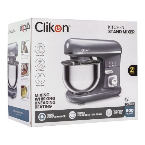 Clickon Kitchen Stand Mixer, CK-2615, 600W, 2 Years Warranty, 5ltr