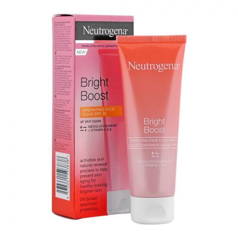 Neutrogena Bright Boost Hydrating Face Fluid For All Skin Types, SPF30, 50ml