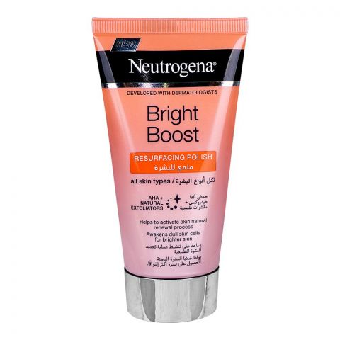 Neutrogena Bright Boost Resurfacing Polish, AHA Natural Exfoliators, For All Skin Types, 75ml