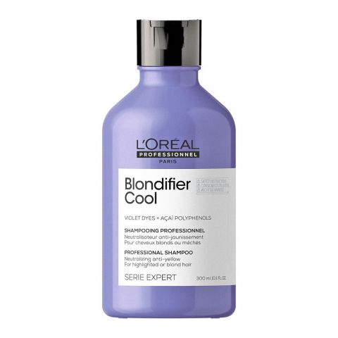 L'Oreal Professionel Serie Expert Blondifier Cool Violet Dyes+Acai Polyphenols Professional Shampoo, 300ml