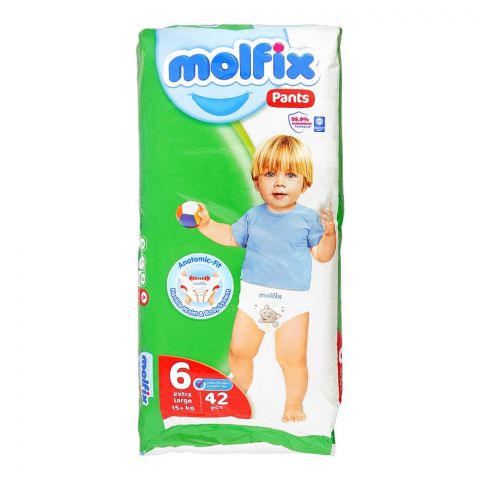 Molfix Pants 6 Extra Large, 15+ kg, 42-Pack