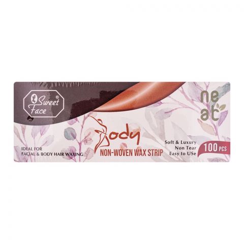 Sweet Face Body Non-Woven Wax Strips, WP524, 100-Pack