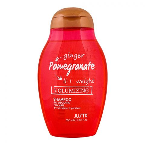 JUSTK Ginger, Pomegranate, Light Weight Volumizing Shampoo, 350ml