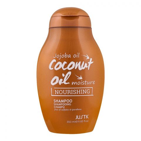 JUSTK Jojoba Oil, Coconut Oil, Moisture Nourishing Shampoo, 350ml