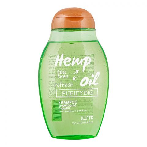 JUSTK Hemp Oil, Tea Tree, Refresh Purifying Shampoo, 350ml