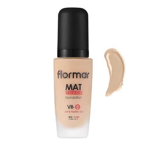 Flormar Mat Touch Vit-E Foundation, M308, Fair Ivory, 30ml