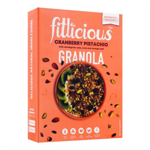 Fitlicious Cranberry Pistachio Granola Muesli Box, 400g