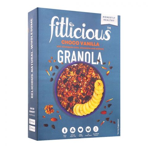 Fitlicious Choco Vanilla Granola Muesli Box, 400g