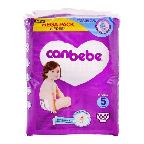Canbebe Baby Diaper Junior-5, 11-25kg, Mega Pack 66-Pack