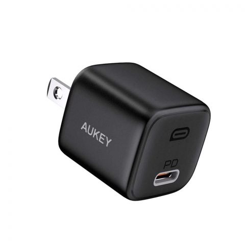 Aukey Ultra Minima Pro Foldable 20W Ultra-Compact Charger For iPhone 12, Black, PA-B1-PRO