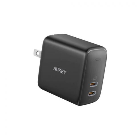 Aukey Swift Duo 40W USB-C x2 PD Wall Charger For iPhone, Black, PA-R2S