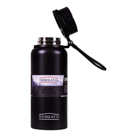 Homeatic Steel Water Bottle, Black KD-840, 950ml