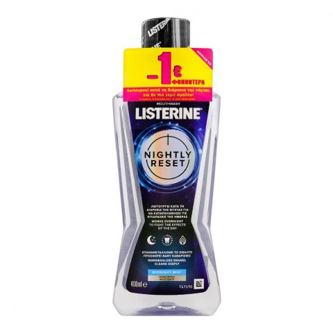 Listerine Nightly Reset Midnight Mint Mouth Wash, 400ml