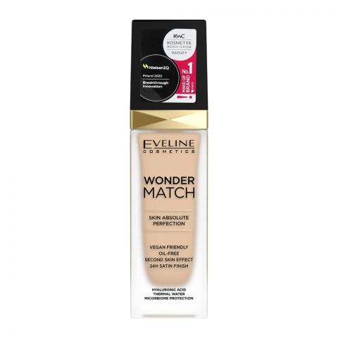 Eveline Wonder Match Skin Absolute Perfection Foundation, 10, Light Vanilla