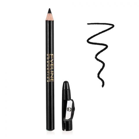 Eveline Eyeliner Pencil Long Wear With Sharpener, Black