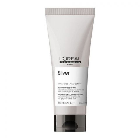 L'Oreal Professionnel Series Expert Violet Dyes+Magnesium Silver Professional Conditioner, 200ml
