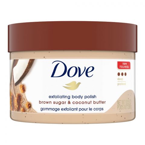 Dove Brown Sugar & Coconut Butter Exfoliating Body Polish, Deep Profond, 298g
