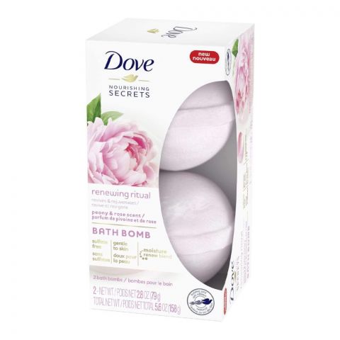 Dove Nourishing Secrets Renewing Ritual Peony & Rose Scent Bath Bomb, 2-Pack