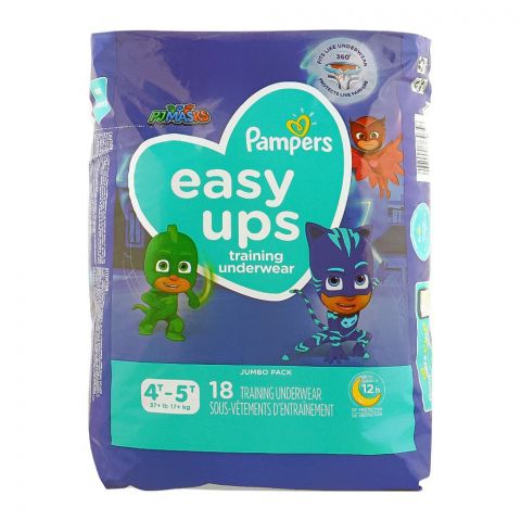 Pampers Easy Ups Boys Training Underwear, 4T-5T 17 KG, 18-Pack