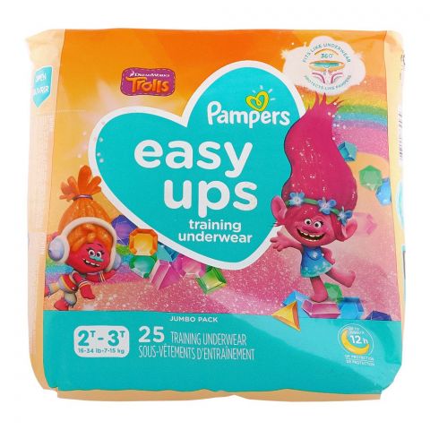 Pampers Easy Ups Boys Training Underwear, 2T-3T 7-15 KG, 25-Pack