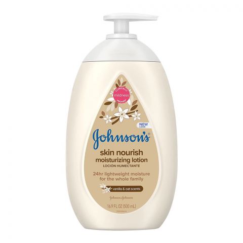 Johnson's Skin Nourish Vanilla & Oat Scent Moisturizing Lotion, 500ml