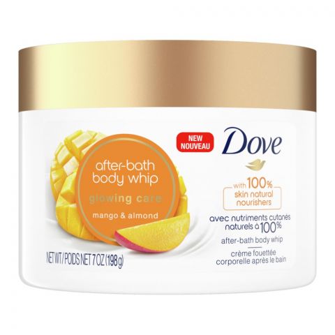 Dove Glowing Care Mango & Almond Glowing Care After-Bath Body Whip, 198g