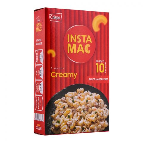 Crispo Creamy Flavor Insta Macaroni, 225g