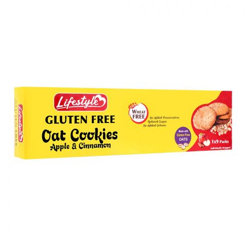 Lifestyle Gluten Free Apple & Cinnamon Oat Cookies, 100g