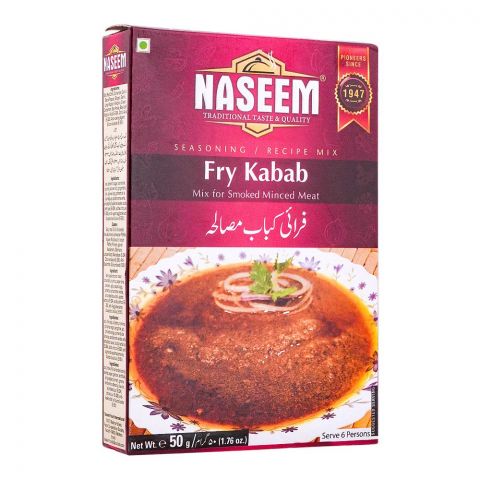 Naseem Fry Kabab Recipe Masala, Serve 6 Persons, 50g
