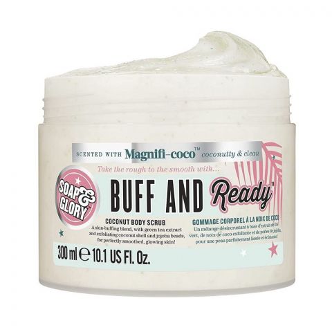 Soap & Glory Buff And Ready Coconut Body Scrub, Scented With Magnifi-Coco, 300ml