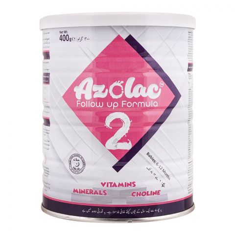 Azolac Follow Up Formula-2, Vitamins-Minerals-Choline, Halal, 400g