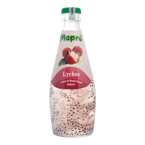 Mepro Lychee Juice & Basil Seed Drink, 290ml