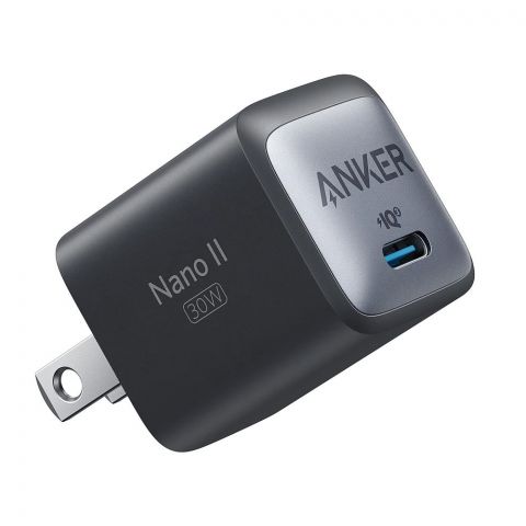Anker 711 Charger A2146L11 (Nano II 30W), Black, Also Compatible With Apple Watch, Airpods & More