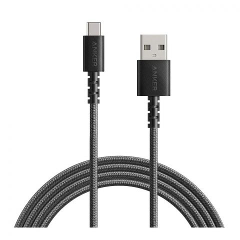 Anker Power Line Select+ USB-A To USB-C 2.0 Cable A8023H11, 6ft-1.8m, Black, USB-A To Type-C