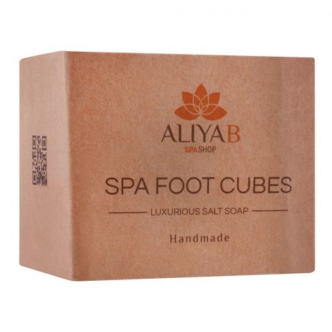 Aliya B Spa Shop Foot Cubes, Luxurious Salt Soap, Handmade, 108g