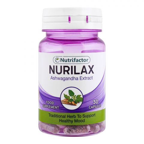 Nutrifactor Nurilax Food Supplement Capsules, Traditional Herb To Support Healthy Mood, 30-Pack