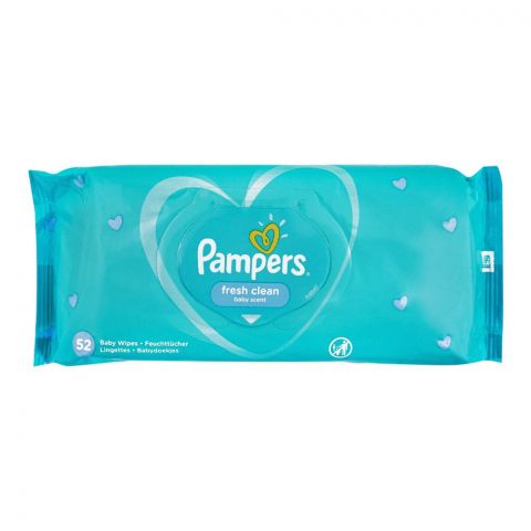 Pampers Fresh Clean Baby Scent Wipes, 52-Pack