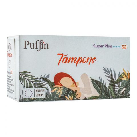 Puffin Super Plus Tampoons, 32-Pack